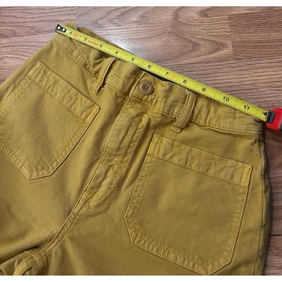 J.Crew Point Sur Wide-Leg Crop High Rise Yellow Pants Size 24 - Picture 4 of 9